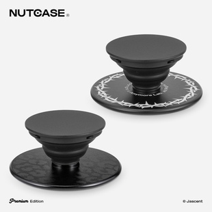 NUTCASE情侣款荆棘和豹纹超薄高级感铝合金属极简风适用MagSafe磁吸支架创意手机壳加强磁吸气囊指环扣个性