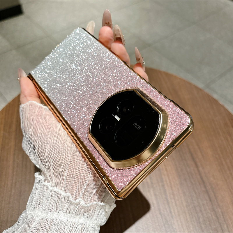 适用荣耀magicv5手机壳新款2026高级感满天星闪粉V5折叠屏全包镜头中轴防摔壳膜一体V5磨砂抗指纹小众保护套