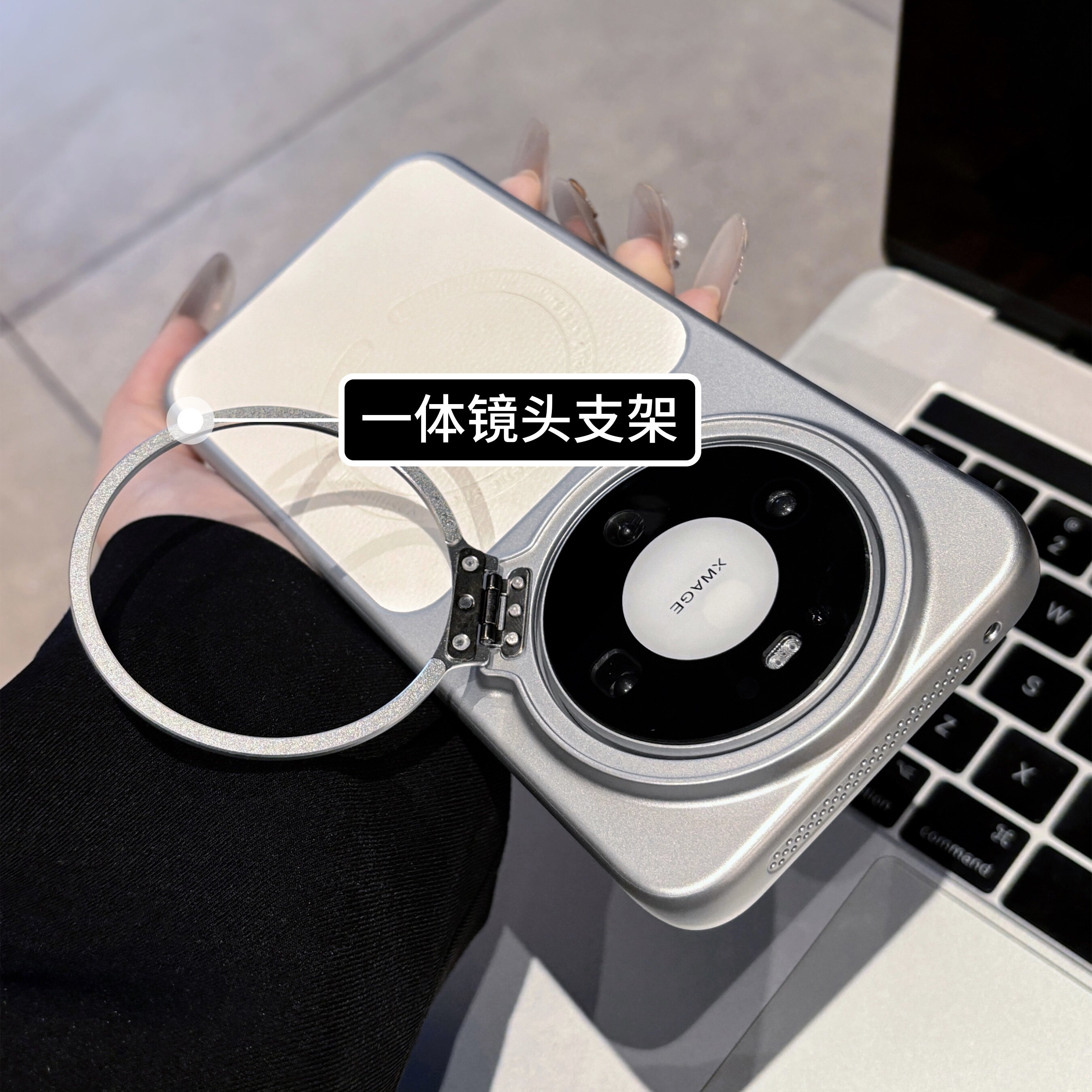 荔枝皮纹适用华为mate80手机壳mate80promax磁吸镜头支架mate60pro保护套新款m70全包防摔me80外壳高级感女