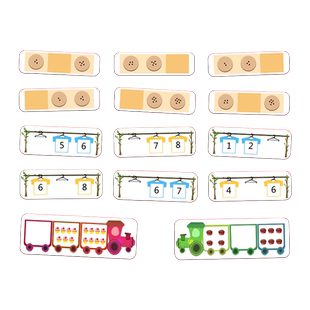 幼儿园中班数学区儿童学习数字相邻数区角活动游戏自制手工玩教具