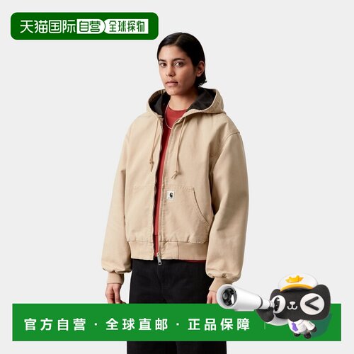 自营欧洲直邮Carhartt WIP OG Active女士卡其色棉质宽松夹克