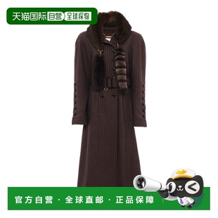 1h可退 香港直邮Chloe 蔻依 女士 Riding 羊毛千鸟格大衣