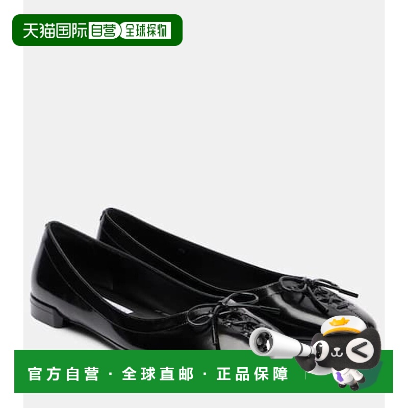 1h可退 香港直邮Jimmy Choo 周仰杰 女士 Scarlett 皮质芭蕾舞鞋