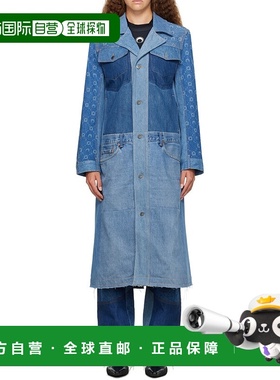 香港直邮Marine Serre Moonogram 长款牛仔外套 C052SS23MU