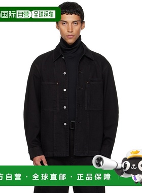 1h可退 香港直邮Lemaire 男士 黑色 Workwear 牛仔夹克 OV1024LD1