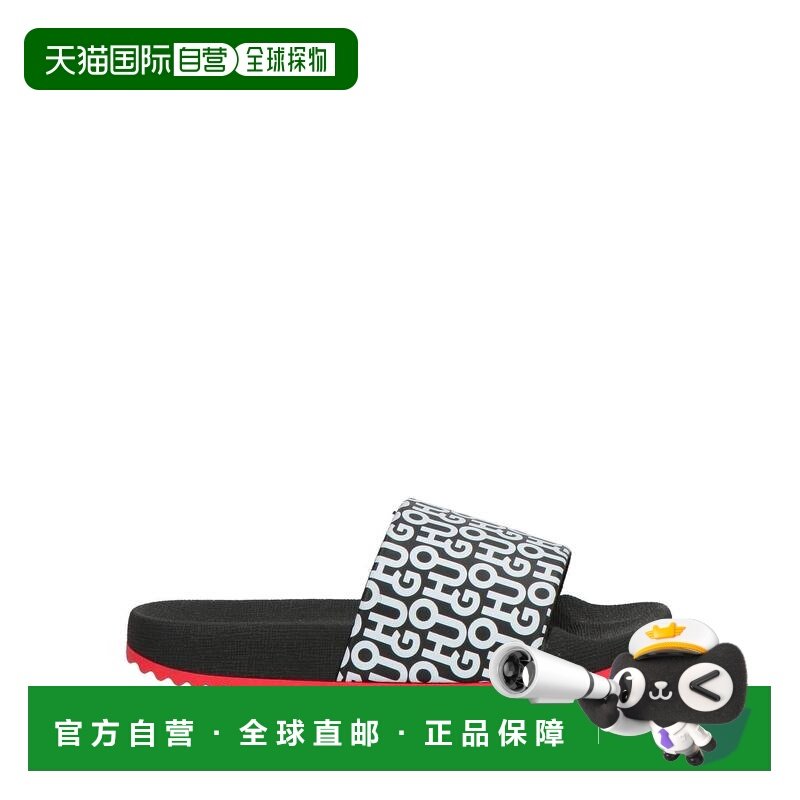 香港直邮boss 雨果 男童 Slides 便鞋童鞋 black黑色 舒适时尚,童鞋/婴儿鞋/亲子鞋,凉鞋,淘宝优惠券,粉丝福利购,淘宝优惠卷