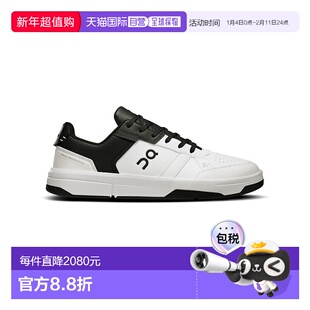 自营欧洲直邮ON昂跑 THE ROGER系列男士白色/黑色聚酯纤维网球运