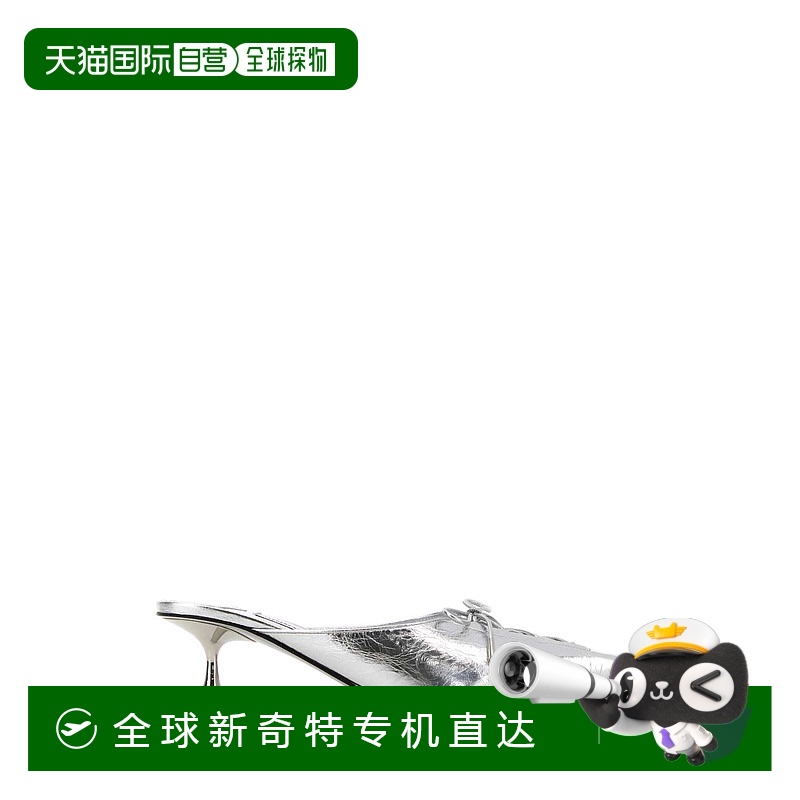 1h可退 香港直邮Jimmy Choo 周仰杰 女士 Scarlett 银色皮质凉拖