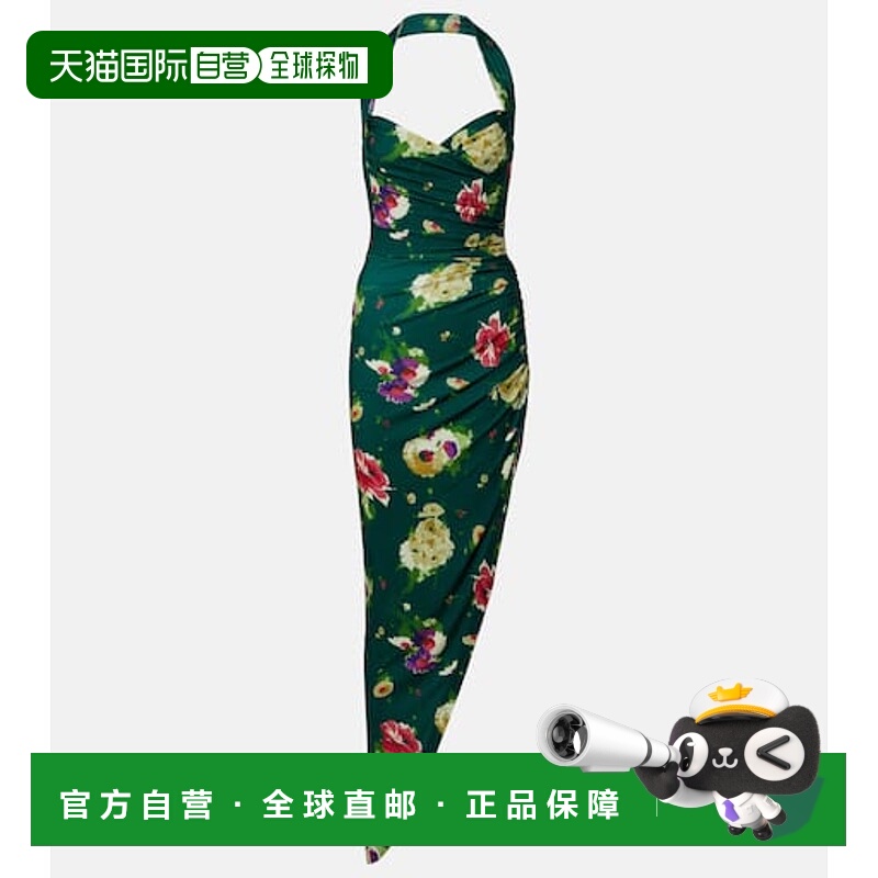 香港直邮NORMA KAMALI 诺玛 卡玛丽 女士 Cayla 不对称褶皱中长连