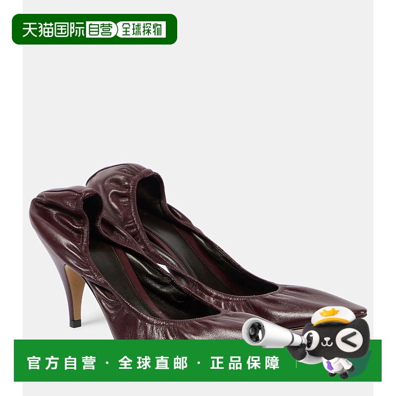 1h可退 香港直邮The Row 女士 Liisa 80 皮质浅口鞋 red红色 舒适