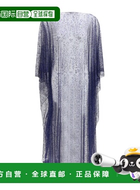 1h可退 香港直邮Giorgio Armani 长款薄纱水晶装饰连衣裙 GW00383