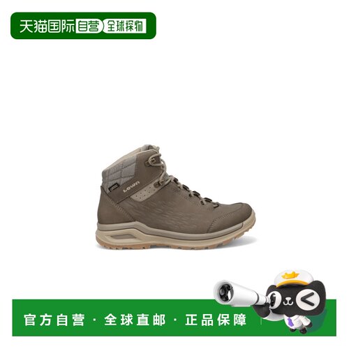 自营欧洲直邮LOWA LOCARNO女士灰褐色/石色皮革中帮徒步鞋户外