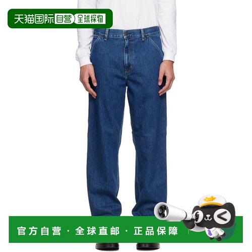 1h可退 香港直邮CARHARTT WIP 男士 蓝色 Single Knee 牛仔裤 I03