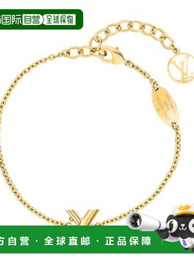 自营1h可退 欧洲直邮LV路易威登 女士金色金属字母X手链时尚高级