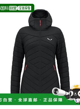 自营欧洲直邮SALEWA BRENTA女士黑色锦纶连帽滑雪服外套夹克