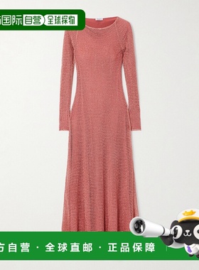 Alaia 女士 金属感洞洞针织中长连衣裙 AA9R2630K051A390