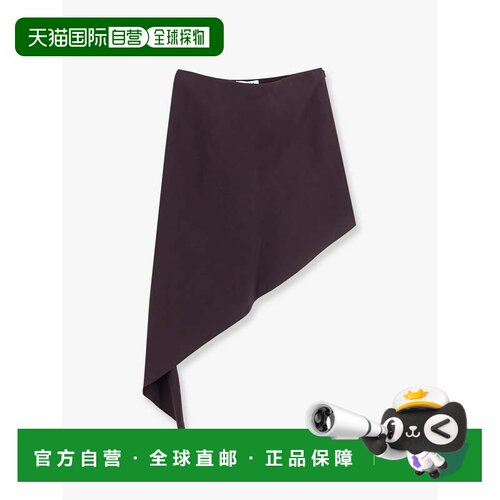 香港直邮alaia 女士 paper 不对称粘胶纤维半身裙 AA9J2541W144C