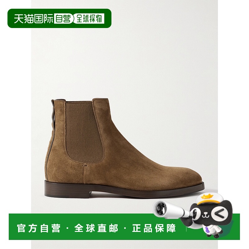 香港直邮zegna 杰尼亚 男士 Torino 绒面革切尔西靴 LHSOYA5958Z