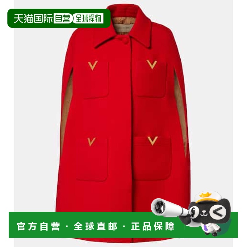 香港直邮valentino 华伦天奴 女士 VLogo 羊毛披肩