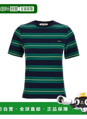 香港直邮Miu Miu 条纹T恤 MJN53714RTSOOO