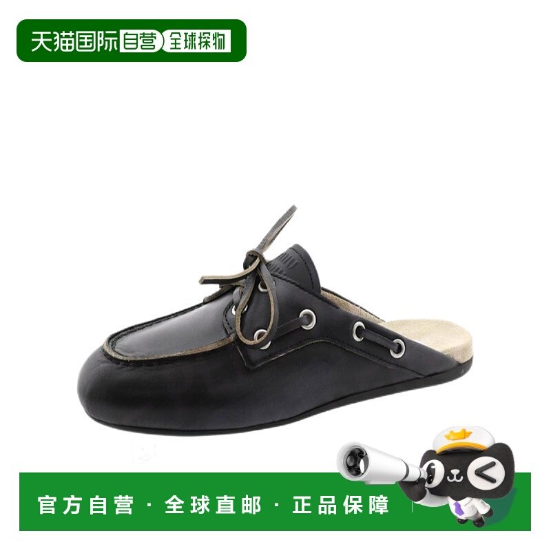 香港直邮Miu Miu 圆头穆勒鞋拖鞋女鞋 5D455E3F33半拖鞋