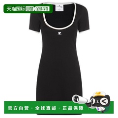 1h可退 香港直邮Courreges 女士 短袖连衣裙 225JRO600JS0203
