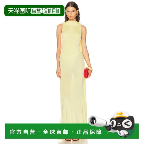 1h可退 美国直邮Self-Portrait 女士 粘胶纤维针织围巾领长款连衣
