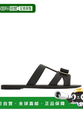 1h可退 香港直邮FERRAGAMO/菲拉格慕 25FW Vara plate拖鞋 Women