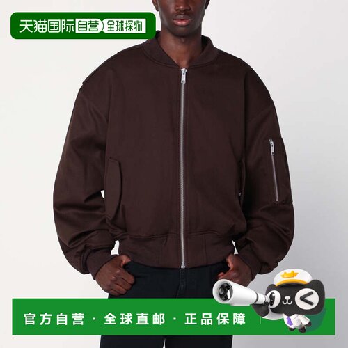 1h可退 香港直邮Entire Studios 男士 深褐色拉链羊毛短夹克 ESU-