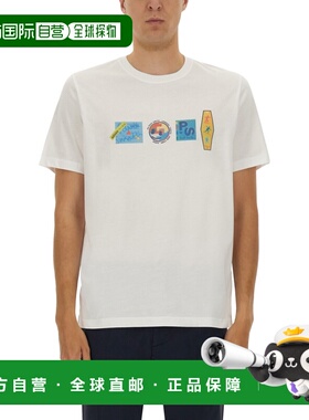 1h可退 香港直邮Paul Smith 男士 白色有机棉T恤T恤 M2R1RTP52590