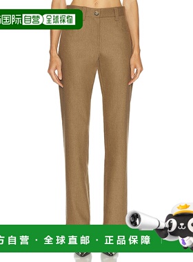 1h可退 香港直邮KHAITE 女士 Callum 裤子 3171604 brown棕色 舒