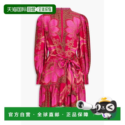 1h可退 香港直邮FARM RIO 女士 精饰印花斜纹布迷你连衣裙 328939