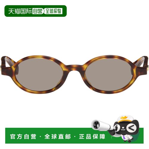 香港直邮Bottega Veneta 葆蝶家 女士 棕色 Classic Oval 太阳镜