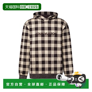 自营1h可退 欧洲直邮LV路易威登 男士巧克力色/奶油白Damier提花