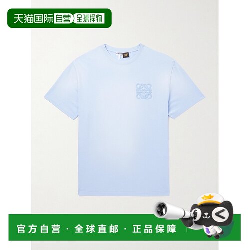 LOEWE 罗意威 男士 短袖T恤 H616Y22X97 BLUE 蓝色男装时舒适