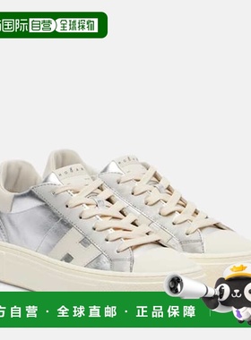 1h可退 香港直邮Hogan 女士 Crosswind 金属感皮质运动鞋