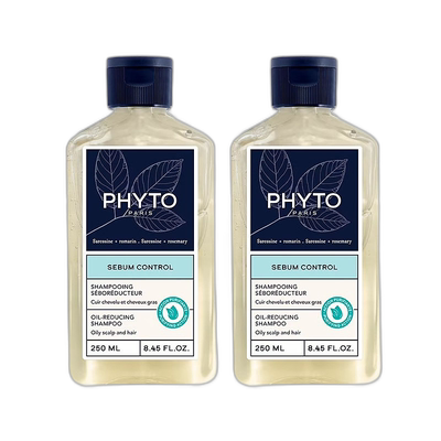 欧洲直邮Phyto发朵清爽控油洗发水250mlx2 调节皮脂分泌净化正品