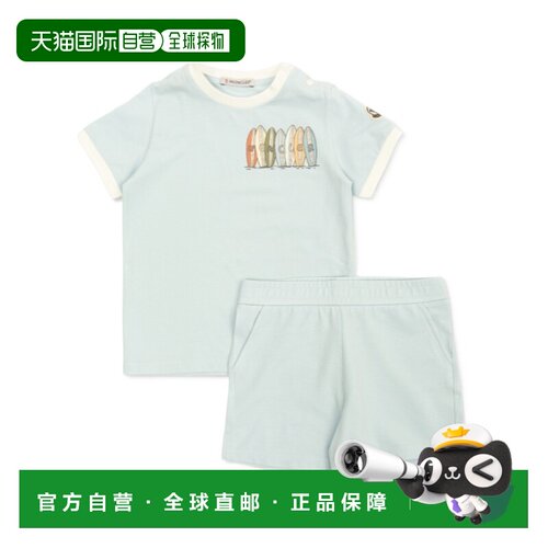 1h可退 香港直邮Moncler 短袖上衣和裤子套装 L19518M0001289AUM