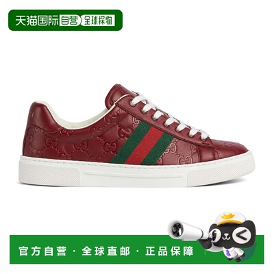 1h可退 香港直邮Gucci 古驰 女士 Ace系列饰织带运动鞋 757943AAD