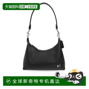 CW640 女士 香港直郵Coach 徽標單肩包 舒適時尚 蔻馳 black黑色