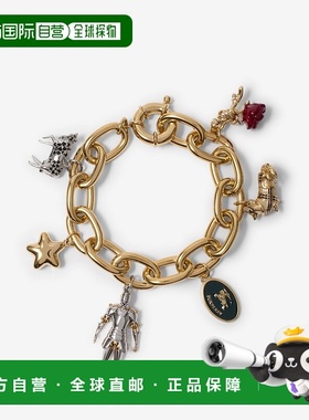 自营欧洲直邮Burberry博柏利 Charm系列男士金色/多色黄铜链环手