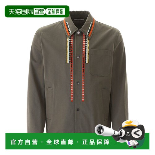 【99新未使用】香港直邮Valentino 徽标衬衫式夹克 TV0CIG906C0L9