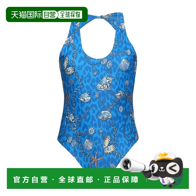 香港直邮GANNI 甘尼 女士 One-piece 泳衣 blue蓝色 舒适时尚