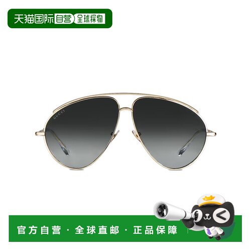 香港直邮GUCCI 女士太阳镜 851180I33308012 AW2025 金色 Gg1654S