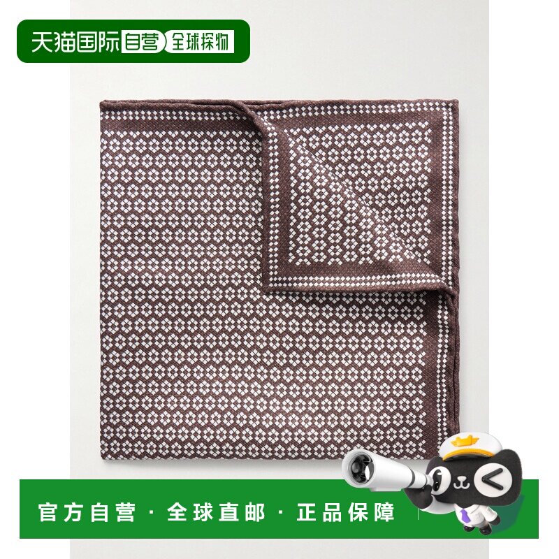 香港直邮Brunello Cucinelli 布内罗 古奇拉利 男士 印花真丝口袋