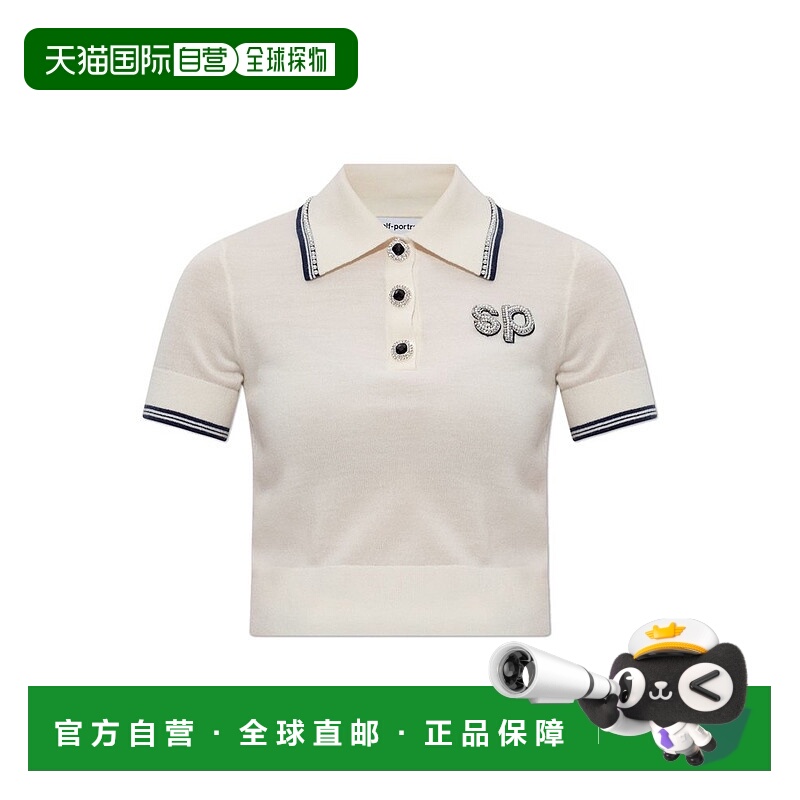1h可退 香港直邮Self-Portrait 女士 針織 SP Polo 衫 SS25123TAC