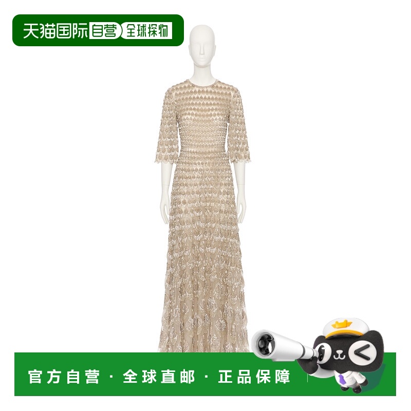 香港直邮Valentino 圆领连衣裙 BVDKJ01C8华伦天奴真丝