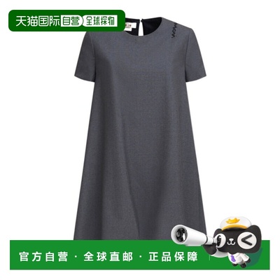 香港直邮Marni 饰有 Marni 标志羊毛短款连衣裙 ABMA1361U0TW839