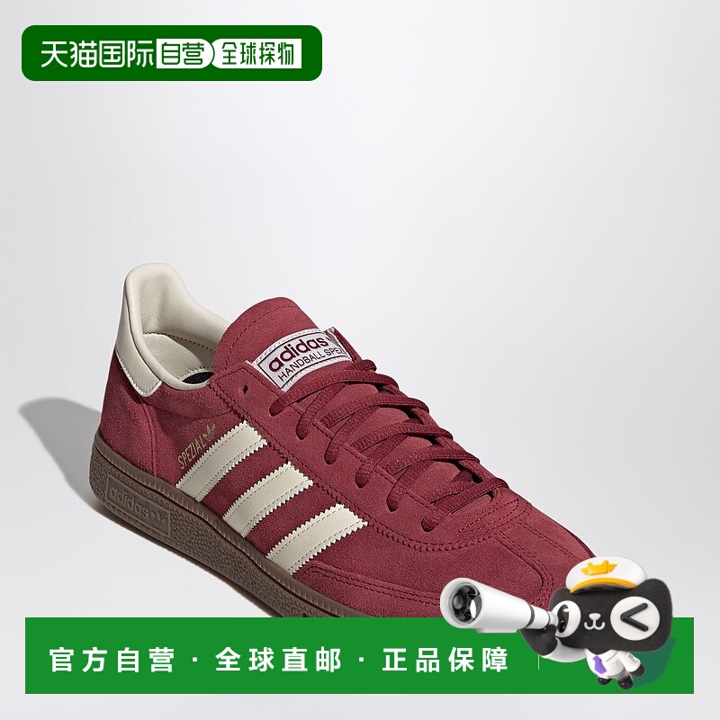 香港直邮Adidas Originals 女士 Handball Spezial 酒红色绒面革