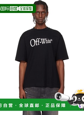 1h可退 香港直邮off-white 男士 黑色 Run Arrow Skate Logo T恤